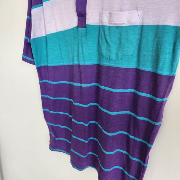 Chip Beck Short Sleeve Striped Pocket Polo Shirt Men's Large 0923 - Picture 6 of 9